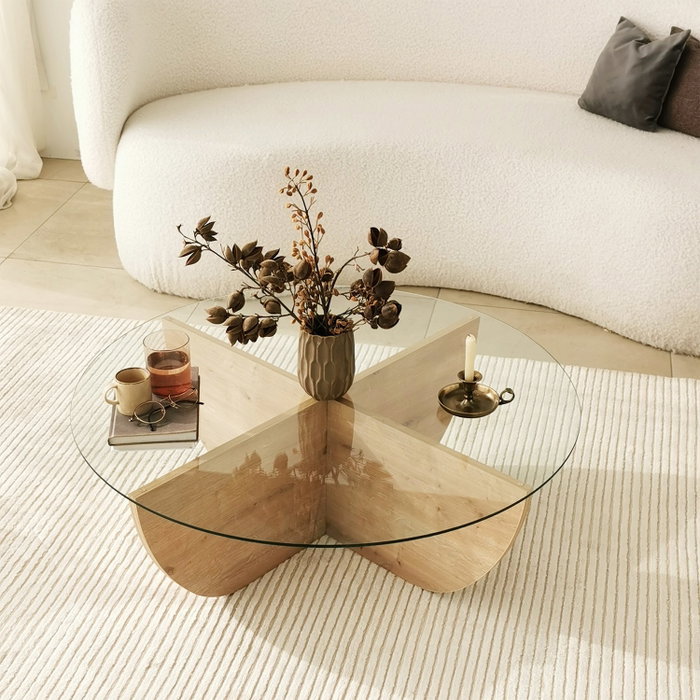 Hanah Home Mesa de centro Lily - Sapphire Oak